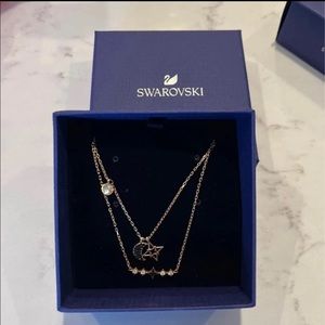 Swarovski rose gold necklace set